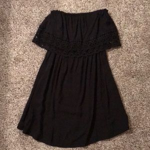 Strapless Black Dress/Swimsuit Cover Up